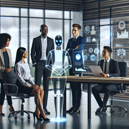 Agente de inteligencia artificial en entorno empresarial moderno