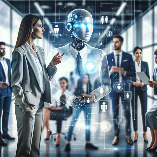 Agente de inteligencia artificial interactuando en entorno empresarial modernizado