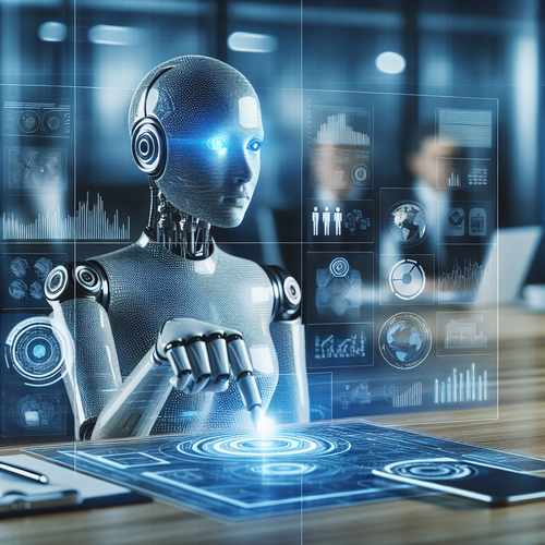 Agente de inteligencia artificial interactuando en un entorno empresarial digital