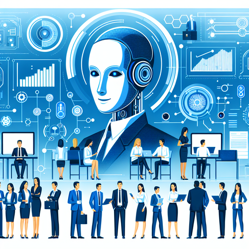 Agentes de inteligencia artificial en un entorno empresarial moderno mejorando la productividad