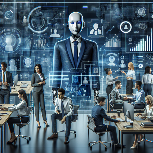 Agente de inteligencia artificial en entorno empresarial moderno