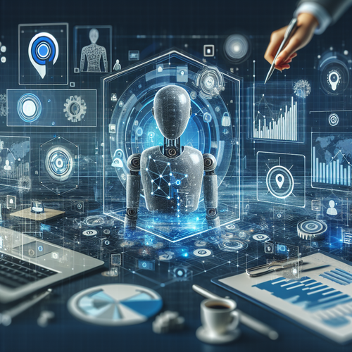 Agente de inteligencia artificial en entorno empresarial moderno